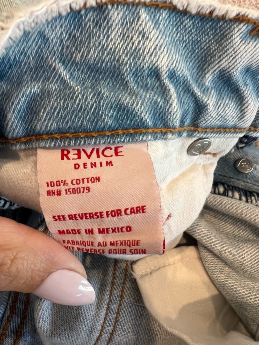 Revice Light Wash High-Rise Mom Jeans - Picture 3 of 6